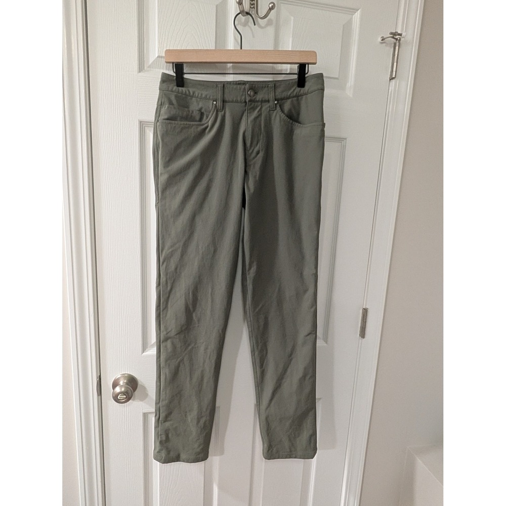 Lululemon, Mens 29 ABC Classic Fit trousers, Army Green, Casual Pant, Warpstreme